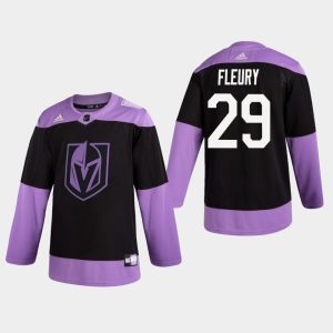 Golden Knights Marc-Andre Fleury #29 Hockey Fights Cancer Practice Schwarz